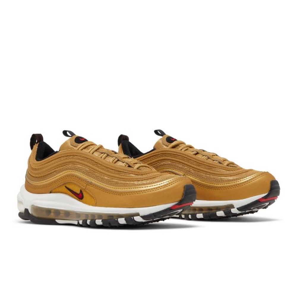 Nike WMNS Air Max 97
Metallic Gold/Black/White/ Varsity Red
Size 6.5
DQ9131-700 - Picture 8 of 16